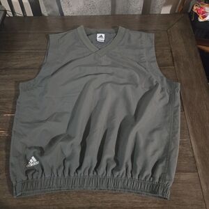 Vintage Adidas Gray Sleeveless Pullover Golf